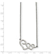 Stainless Steel Polished Hearts Necklace