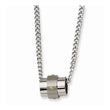 Stainless Steel Yellow IP-plated Accent Necklace