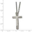 Stainless Steel Religious Fish & Cross Necklace