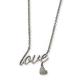 Stainless Steel Polished LOVE 16.5in w/4in. ext. Necklace