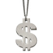 Stainless Steel Polished Large Money Sign Necklace