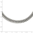 Stainless Steel Polished 24in Double Curb Chain Necklace