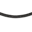 Stainless Steel Polished Black IP-plated Double Curb Chain Necklace