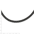 Stainless Steel Polished Black IP-plated Double Curb Chain Necklace