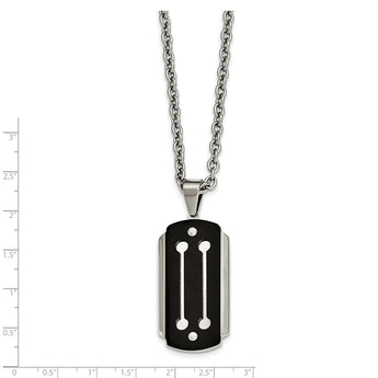 Stainless Steel Brushed and Polished Black IP-plated Necklace