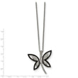 Stainless Steel Enameled w/ Preciosa Crystal Butterfly Necklace