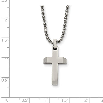 Stainless Steel Polished Cross Necklace