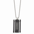 Stainless Steel Brushed and Polished Black IP Cable Necklace