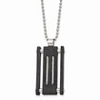 Stainless Steel Brushed and Polished Black IP Cable Necklace