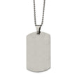 Stainless Steel Brushed & Polished Rounded Edge XLarge 2mm Dog Tag Necklace