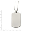 Stainless Steel Brushed and Polished Round Edge XLarge 4mm DogTag Necklace