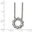 Stainless Steel Polished CZ Necklace