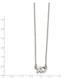 Stainless Steel Polished XO Necklace