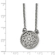 Stainless Steel Polished CZ 2mm Necklace