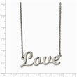 Stainless Steel Polished Love 16in Necklace