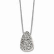Stainless Steel Druzy Agate Polyester Cord Necklace