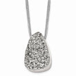 Stainless Steel Druzy Agate Polyester Cord Necklace
