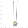 Stainless Steel Polished CZ May Birthstone Necklace
