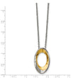 Stainless Steel Polished Gold IP-plated Oval Necklace