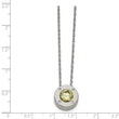 Stainless Steel Polished CZ August Birthstone Necklace