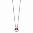 Stainless Steel Polished CZ January Birthstone Necklace