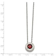 Stainless Steel Polished CZ January Birthstone Necklace