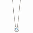 Stainless Steel Polished CZ December Birthstone Necklace