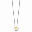 Stainless Steel Polished CZ November Birthstone Necklace