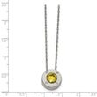 Stainless Steel Polished CZ November Birthstone Necklace