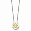 Stainless Steel Polished CZ November Birthstone Necklace