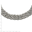 Stainless Steel Polished Braided with 3.5in ext. Necklace