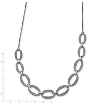 Stainless Steel Polished Laser Cut w/1.75in ext. Necklace