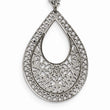 Stainless Steel Polished Textured Cut-out Design Necklace
