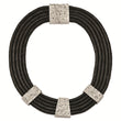 Stainless Steel Textured and Polished Multi-strand Cord Necklace