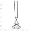 Stainless Steel Polished Trinity Knot Necklace