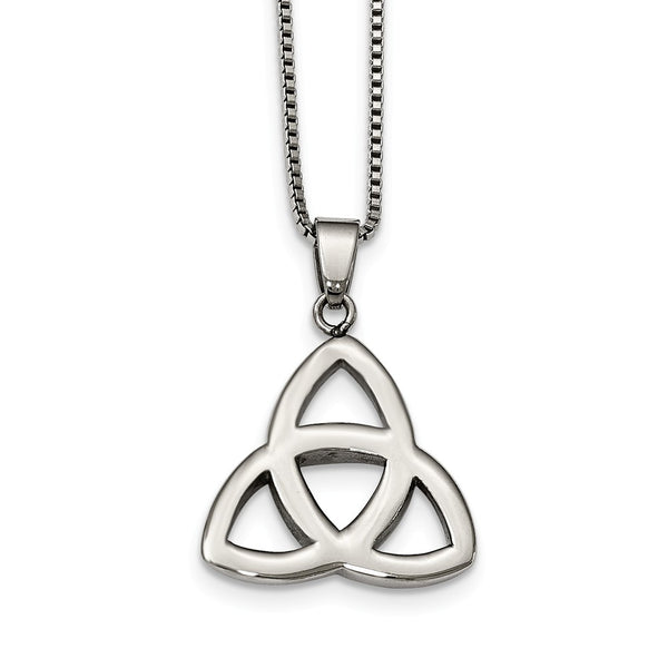 Stainless Steel Polished Trinity Knot Necklace