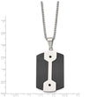 Stainless Steel Brushed and Polished Black IP-plated Necklace