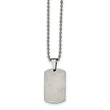 Stainless Steel Brushed & Polished 1.85mm Reversible Dog Tag Necklace