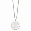 Stainless Steel Antiqued and Polished Psalms 39:7 Jesus 22in Necklace