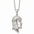 Stainless Steel Polished Jesus Silhouette 22 inch Necklace