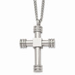 Stainless Steel Polished Cross 24 inch Necklace
