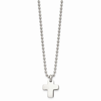 Stainless Steel Polished Cross Necklace