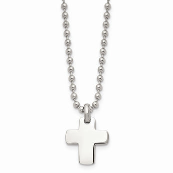 Stainless Steel Polished Cross Necklace