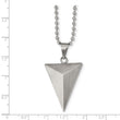 Stainless Steel Brushed Triangle Necklace