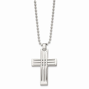 Stainless Steel Polished Cross Necklace