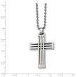 Stainless Steel Polished Cross Necklace