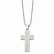 Stainless Steel Polished Laser cut Cross Necklace