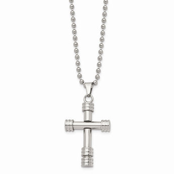 Stainless Steel Polished Cross Necklace