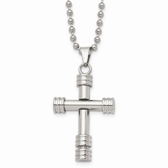 Stainless Steel Polished Cross Necklace