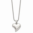 Stainless Steel Heart Pendant 18in Necklace